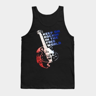 Guitar Keep On Rockin In The Free World Tank Top